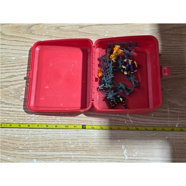 Lunch box with misc figures