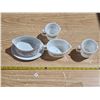 Image 1 : 2 pyrex creamers, pyrex gravy boat and 1 premiere fine china gravy boat