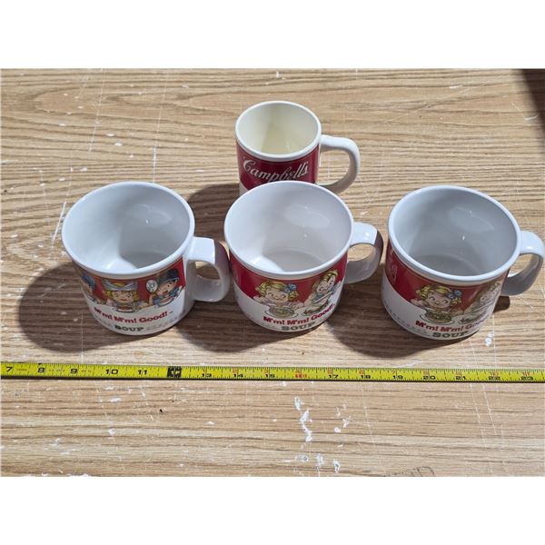 4 campbells soup mugs