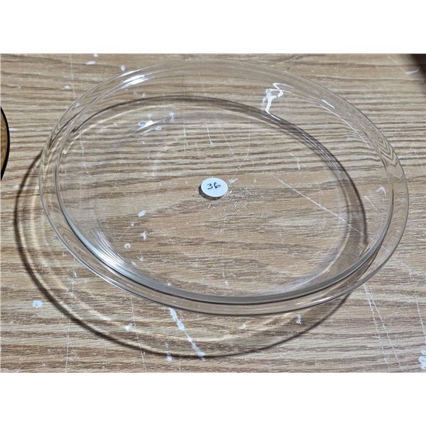 Pyrex 9.5" pie plate tinted glass