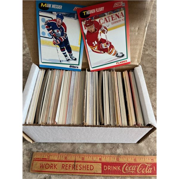 Battle of Alberta. Lot of 300ish Calgary Flames & Edmonton Oilers hockey cards. Mixed Brands. Mixed 