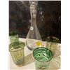 Image 3 : Green retro decanter glasses