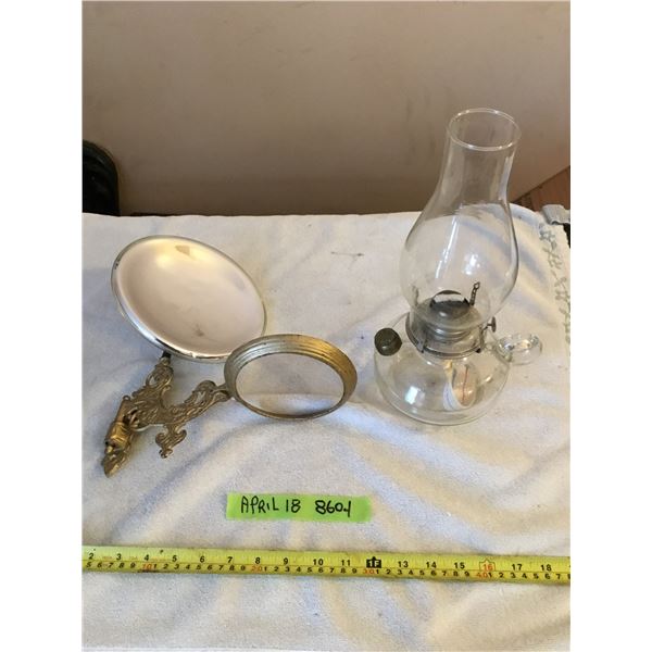 Wall bracket lamp mercury reflector- nice original condition