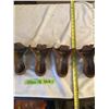 Image 1 : 4 Cast eagle claw stove legs- 6"H- 1 leg needs repair