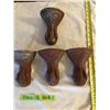 Image 3 : 4 Cast eagle claw stove legs- 6"H- 1 leg needs repair