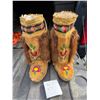Image 1 : Mens vintage mukluks- size 9-10- needs small repair and the beads