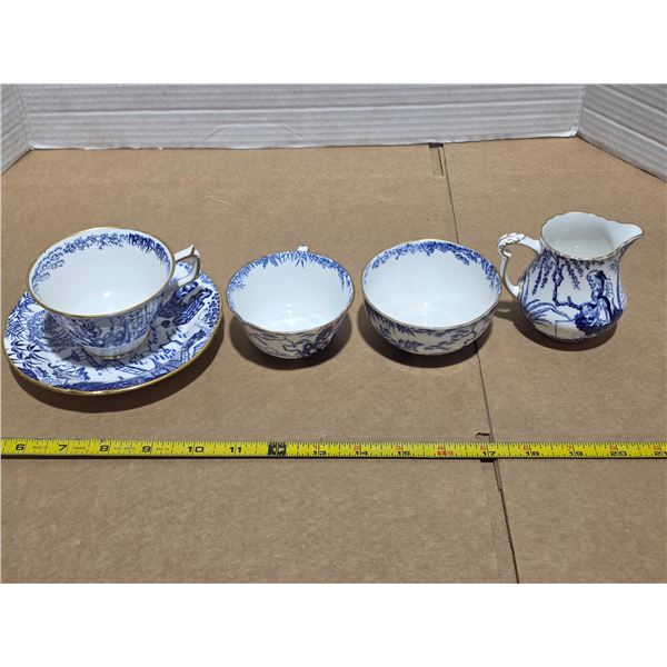 Royal crown derby chinaware- Cream, sugar,cups and saucer