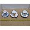 Image 1 : Chinaware tea cups and saucers- royal albert and queen