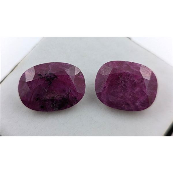33.81 ct Certified Untreated Ruby gemstone Pair ($16,900 Appraisal)