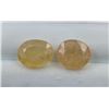 Image 1 : 7.6 ct Certified Kashmir Yellow Sapphire gemstone Pair ($7,600 Appraisal)