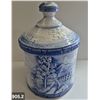 Image 2 : 905. MCM blue/white covered cannister - no damage
