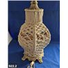 Image 2 : 922. MCM Macrame table lamp with shade