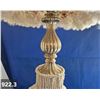 Image 3 : 922. MCM Macrame table lamp with shade
