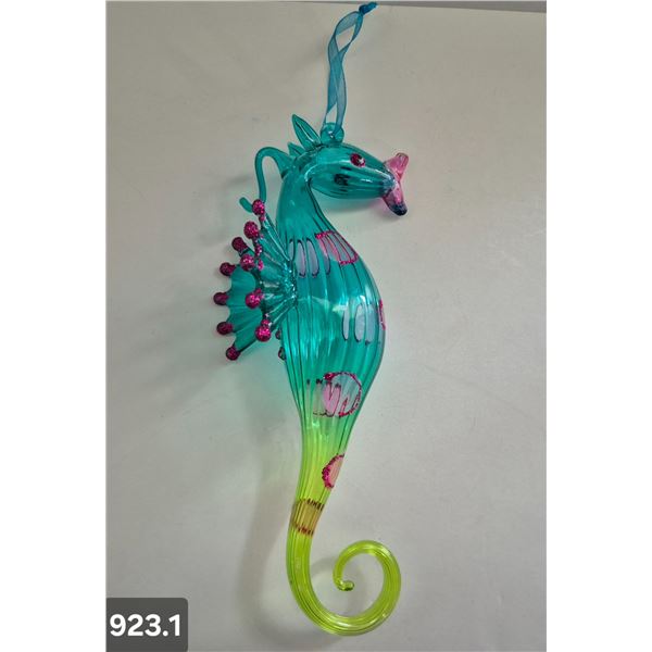 923. Murano glass hanging Christmas ornament - 7 inches long
