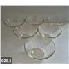 Image 1 : 928. Set of 6 Pyrex early vaseline-colored glass nappies with rings