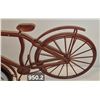 Image 2 : 950. Vintage metal art bicycle with clock, with a working kick stand, 19 inches long