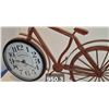 Image 3 : 950. Vintage metal art bicycle with clock, with a working kick stand, 19 inches long