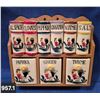 Image 1 : 957. Vintage 1950s Rooster-decorated 10- piece spice set, with original rack, excellent condition
