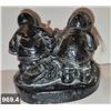 Image 4 : 969. Inuit carving - 2 Inuit fishing, 3 3/4 by 4 inches, excellent condition