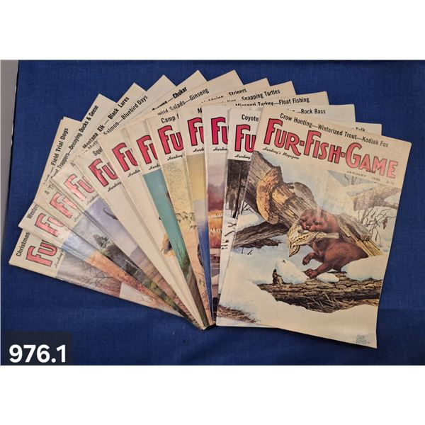 976. Full set of 1982 Fur-Fish-Game outdoor sporting magazines, most in excellent flat condition, lo