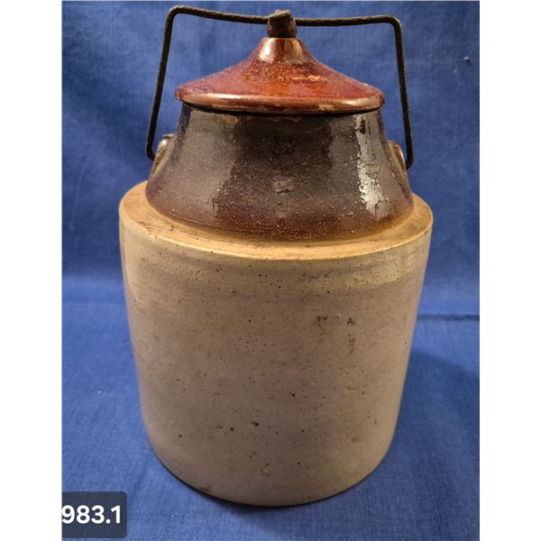 983. Medalta bean crock, no chips or cracks, could use a cleaning