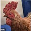 Image 3 : 984. Large folk art rooster, made mainly of natural materials, steel legs and feet, 12 1/2 inches ta