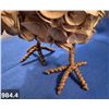 Image 4 : 984. Large folk art rooster, made mainly of natural materials, steel legs and feet, 12 1/2 inches ta
