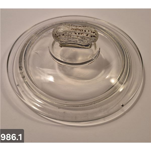 986. Original Planter's Peanuts store display jar lid, some chips on the inner rim (see pics)