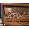 Image 2 : 999. Solid copper 3-dimensional "The Last Supper" wall plaque, excellent condition