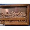 Image 3 : 999. Solid copper 3-dimensional "The Last Supper" wall plaque, excellent condition