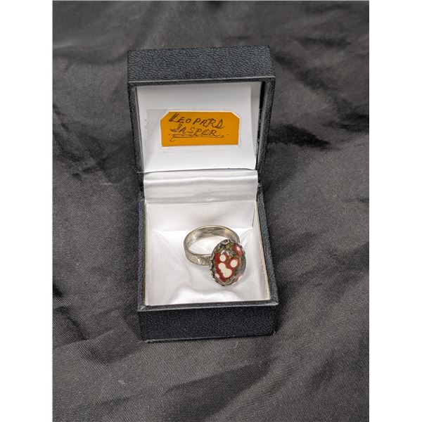 Leopard Jasper Ring W/ Box