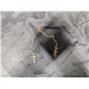 Image 1 : (NOT VERIFIED) Antique European Cross Gold Stamp 12kt w/ Gold Chain