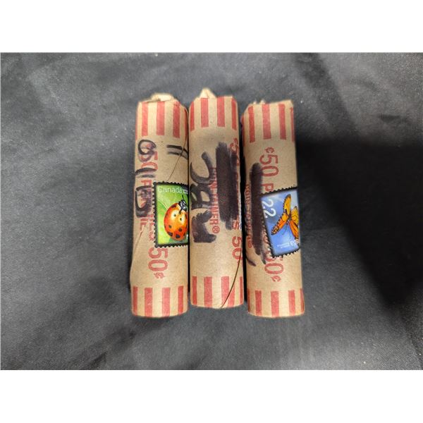 (3) Rolls of Canadian Pennies