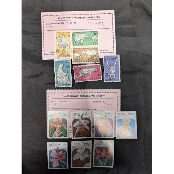 Jamestown LAOS 1987 796-96/ Czechoslovakia 1962 1111-16 Stamps