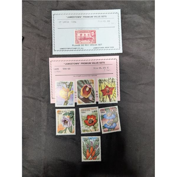 Jamestown St Lucia 119a/LAOS 1984 554-60