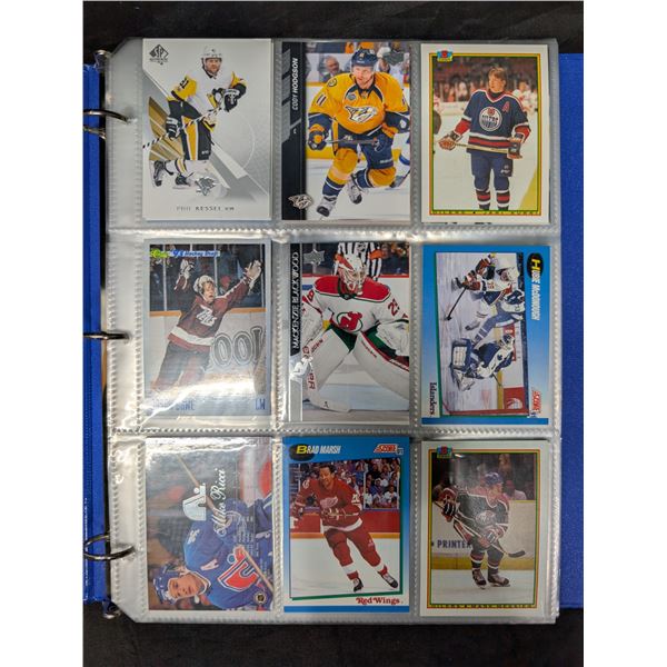 Binder of Various Hockey Cards (not All Shown)