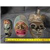 Image 2 : (3) Wooden Unique Masks