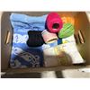 Image 4 : Duffel bag of yarn, cloth and towels