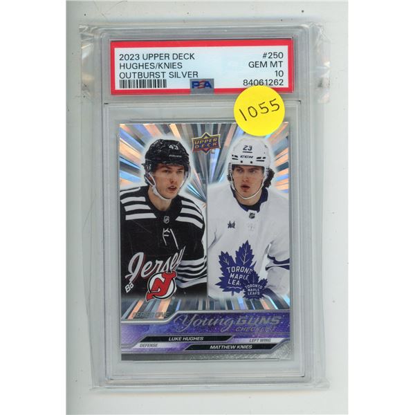 2023 Upper Deck Hughes/Nies Outburst Silver #250 GEM MT - 10 - 84061262 - PSA - Young Guns.