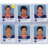 Image 1 : (6) 1985-86 Red Rooster - Oiler Stars. (Mark Messier, Paul Coffey, Jari Kurri, Esa Tikkanen, Kevin L