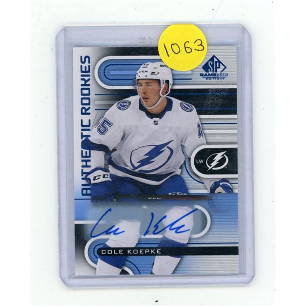 2022-23 SP Game Upper Deck - Cole Koepke - Rookie Autograph Card #207.