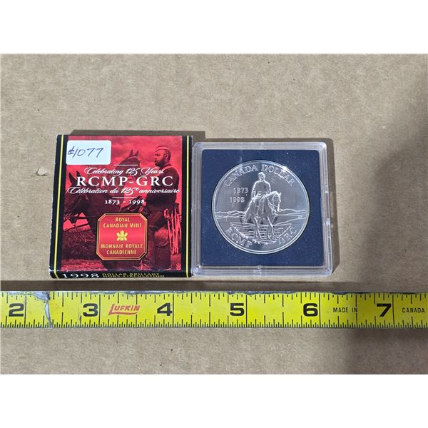 RCMP- GRC canadian dollar coin- 1873-1998