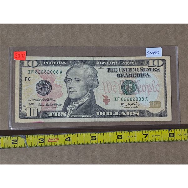 USA 10 dollar bank note