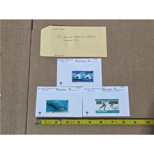 3 German stamps- democratic republic