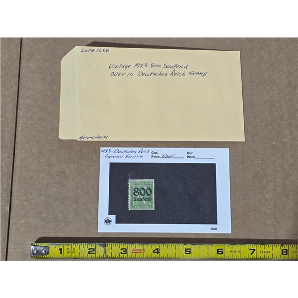 Vintage 1923- 800 saufend over ten deutsches reich stamp