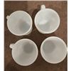 Image 3 : 1120-Lot of 4 vintage Fire King Anchor Hocking coffee mugs - white milk glass, D handles.  Nice - no