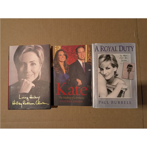 Books (Princess Diana and Kate, Hillary Clinton)