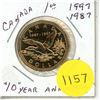 Image 1 : 1997 MS-66 Canadian Loonie - 10th Anniversary Of The Loonie