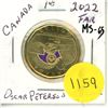 Image 1 : 2022 MS-65 Canadian Colourized Loonie - Oscar Peterson