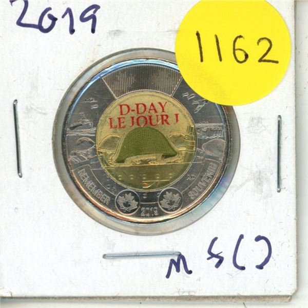 2019 MS-60 Canadian Colourized Toonie - D-Day